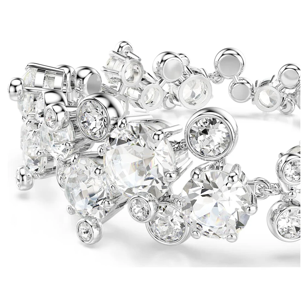 Constella bracelet, Mixed cuts, White, Rhodium plated by SWAROVSKI