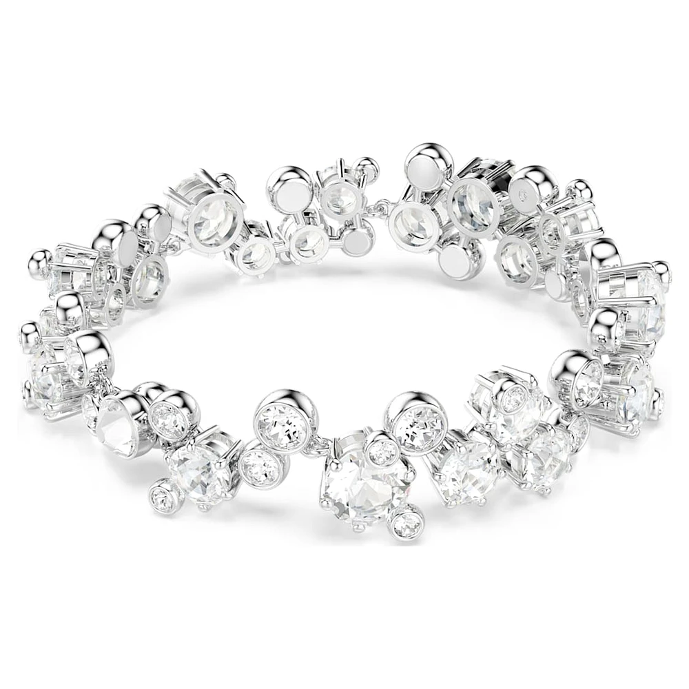 Constella bracelet, Mixed cuts, White, Rhodium plated by SWAROVSKI