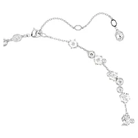 Constella necklace, Round cut, White, Rhodium plated by SWAROVSKI