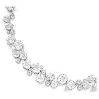 Constella necklace, Round cut, White, Rhodium plated by SWAROVSKI