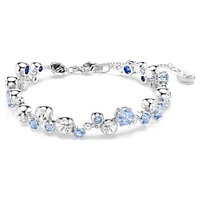 Constella bracelet, Mixed cuts, Blue, Rhodium plated by SWAROVSKI