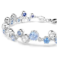 Constella bracelet, Mixed cuts, Blue, Rhodium plated by SWAROVSKI