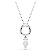Mesmera pendant, Pear cut, White, Rhodium plated by SWAROVSKI