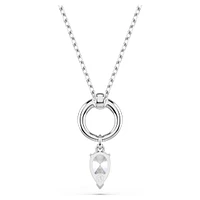 Mesmera pendant, Pear cut, White, Rhodium plated by SWAROVSKI