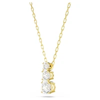 Stilla Attract pendant, Round cut, White, Gold-tone plated by SWAROVSKI