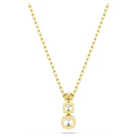 Stilla Attract pendant, Round cut, White, Gold-tone plated by SWAROVSKI