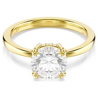 Stilla Attract cocktail ring, Round cut, White, Gold-tone plated by SWAROVSKI