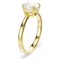 Stilla Attract cocktail ring, Round cut, White, Gold-tone plated by SWAROVSKI