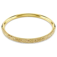 Sublima bangle, Snow pavé, White, Gold-tone plated by SWAROVSKI