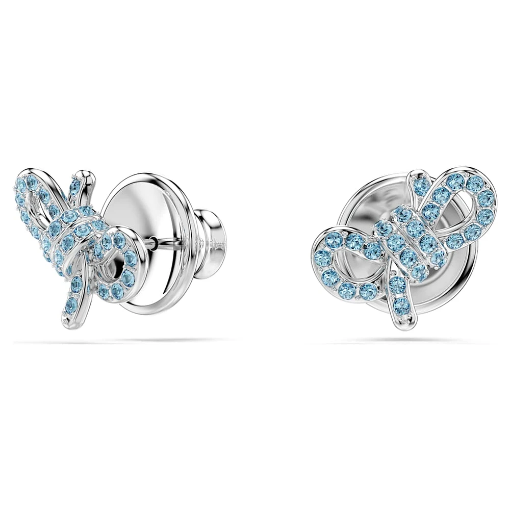 Lifelong Bow set, Bow, Blue, Rhodium plated by SWAROVSKI