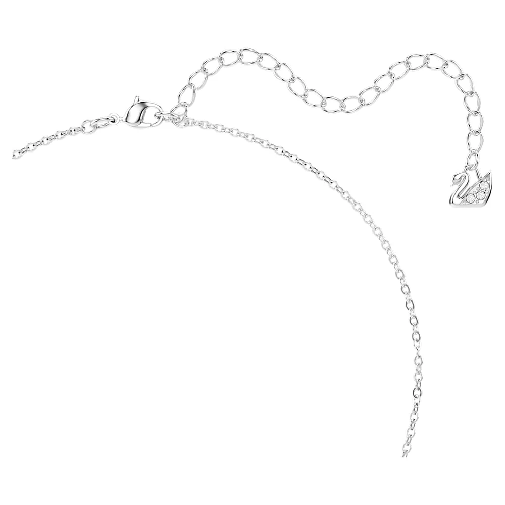 Bella V pendant, Round cut, Blue, Rhodium plated by SWAROVSKI