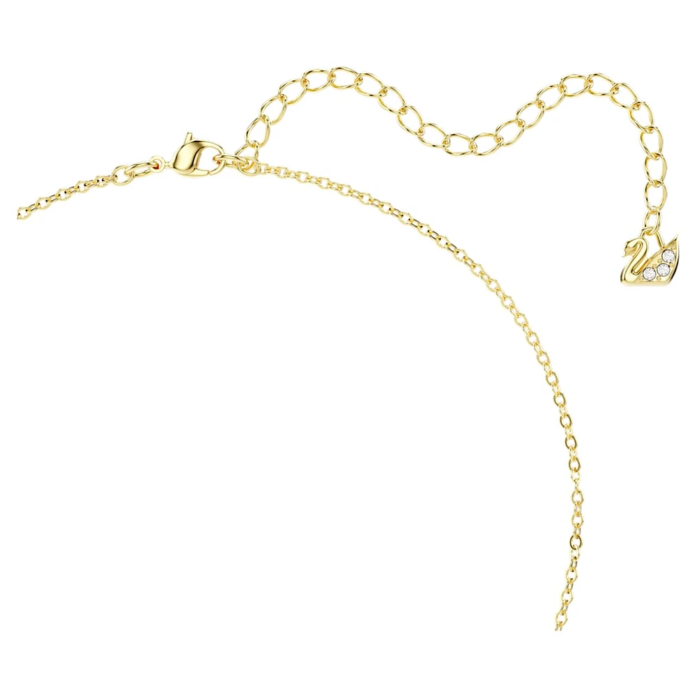 Bella V pendant, Round cut, Red, Gold-tone plated by SWAROVSKI