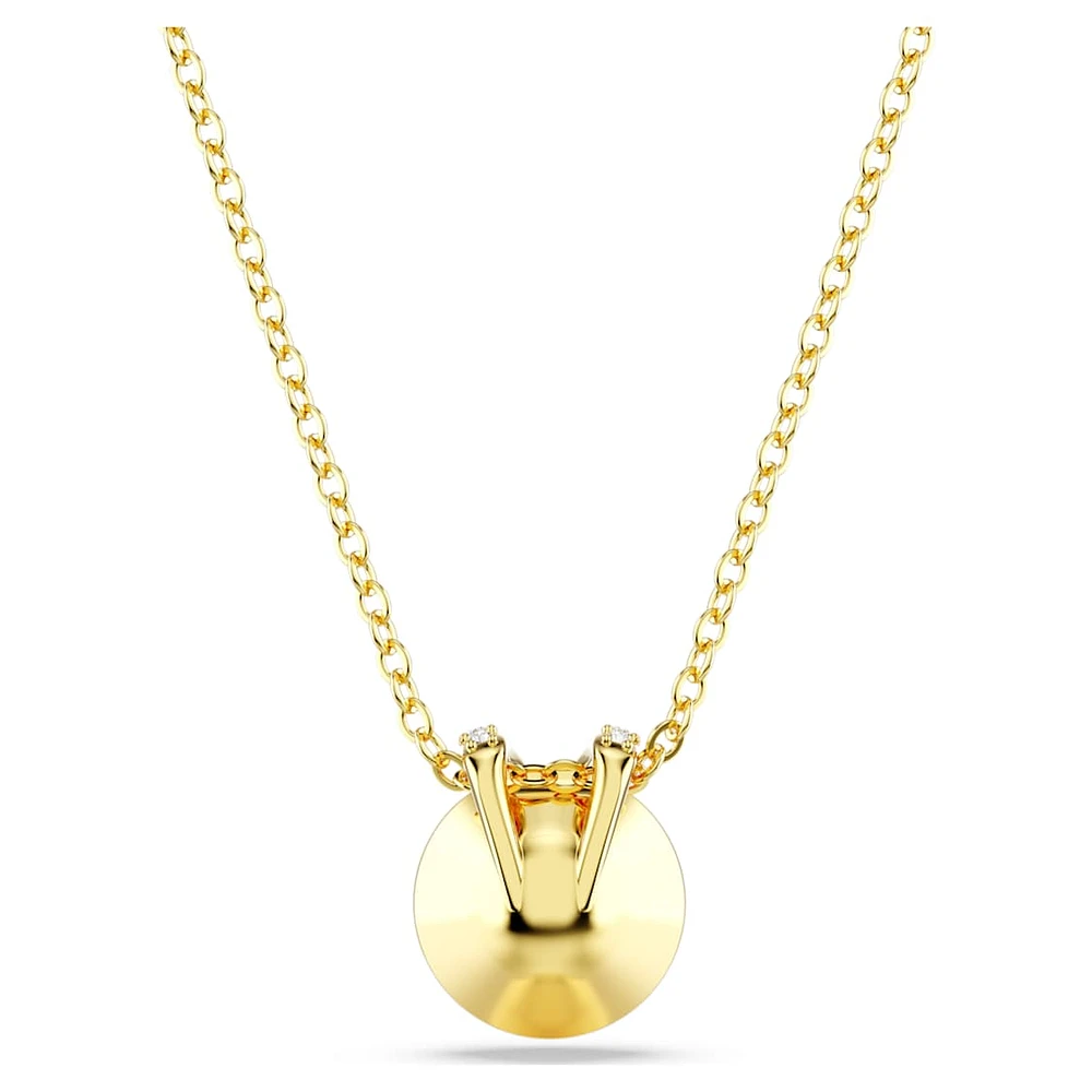 Bella V pendant, Round cut, Red, Gold-tone plated by SWAROVSKI