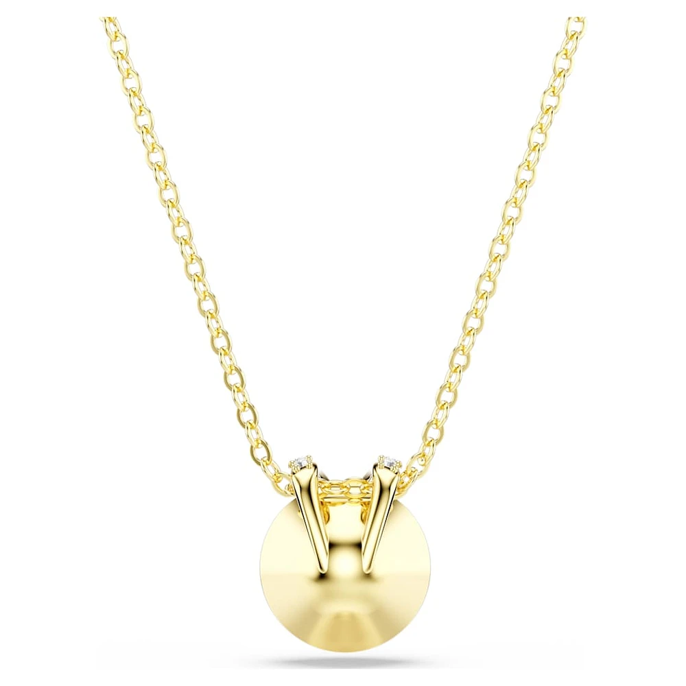 Bella V pendant, Round cut, Red, Gold-tone plated by SWAROVSKI