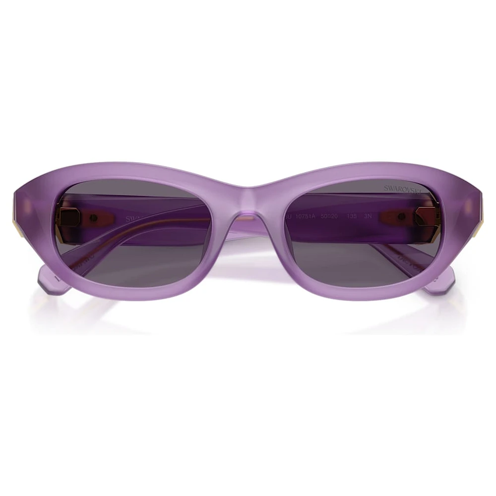 Sunglasses, Pillow shape, Purple by SWAROVSKI