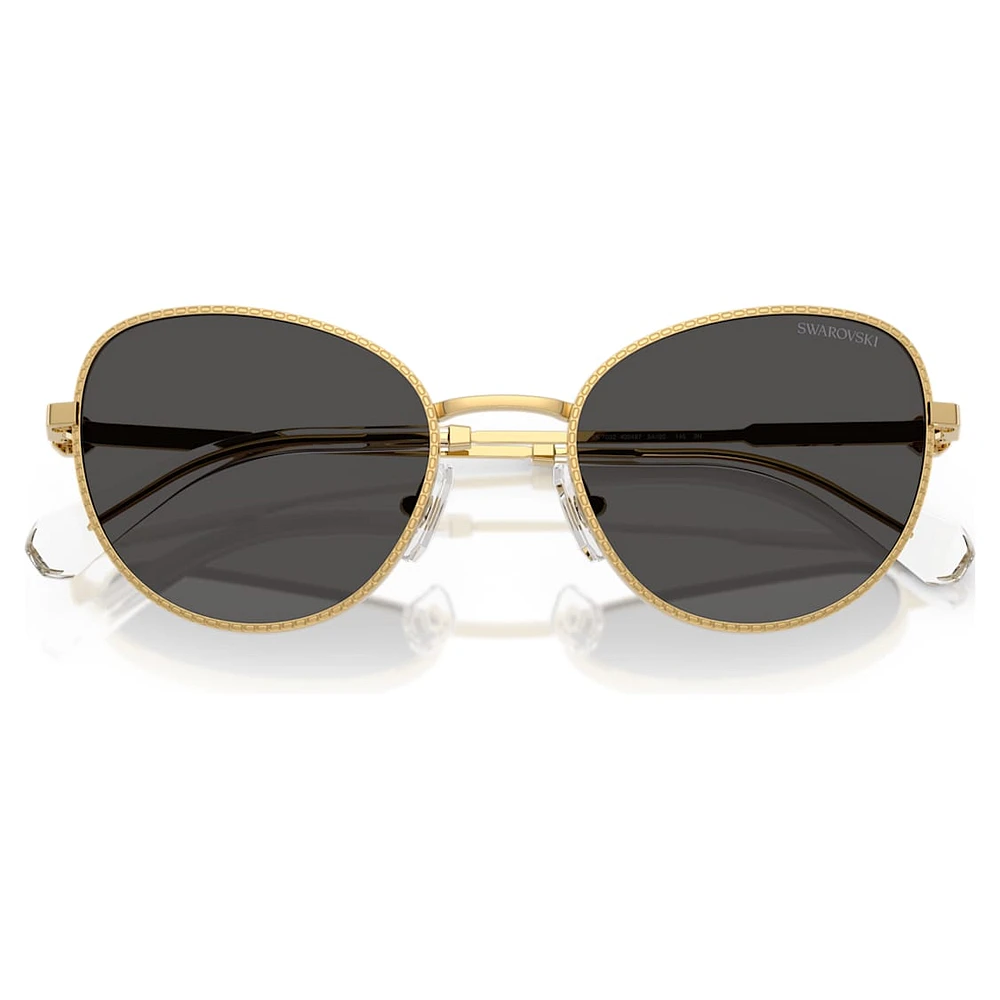 Sunglasses, Cat-Eye shape, Grey by SWAROVSKI