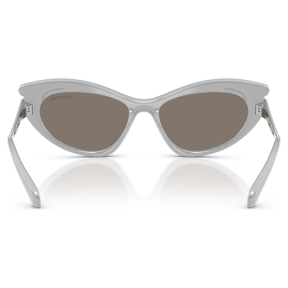 Sunglasses, Cat-Eye shape, Silver Tone by SWAROVSKI