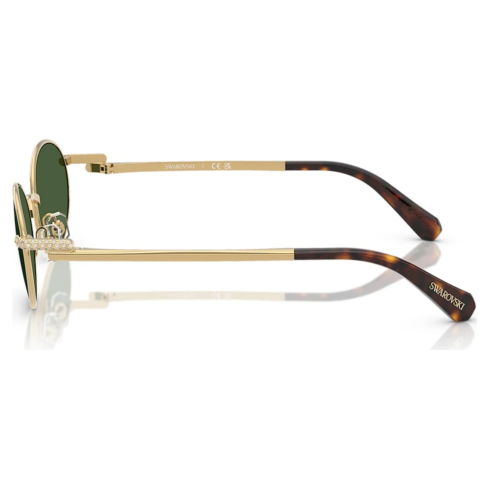 Sunglasses, Oval shape, Green by SWAROVSKI