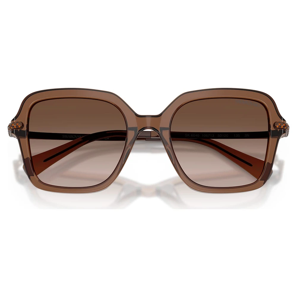 Sunglasses, Square shape, Brown by SWAROVSKI