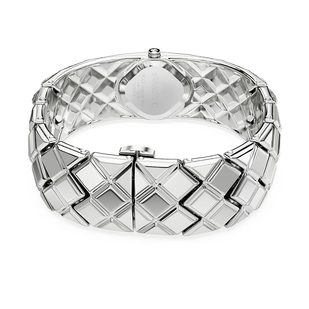 Curiosa Bangle watch, Crystal bracelet, Silver Tone, Stainless steel by SWAROVSKI