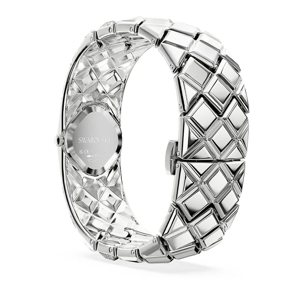 Curiosa Bangle watch, Crystal bracelet, Silver Tone, Stainless steel by SWAROVSKI
