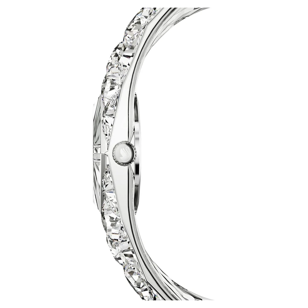 Curiosa Bangle watch, Crystal bracelet, Silver Tone, Stainless steel by SWAROVSKI