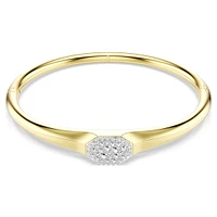 Dextera bangle, Round cut, White, Gold-tone plated by SWAROVSKI