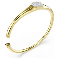 Dextera bangle, Round cut, White, Gold-tone plated by SWAROVSKI