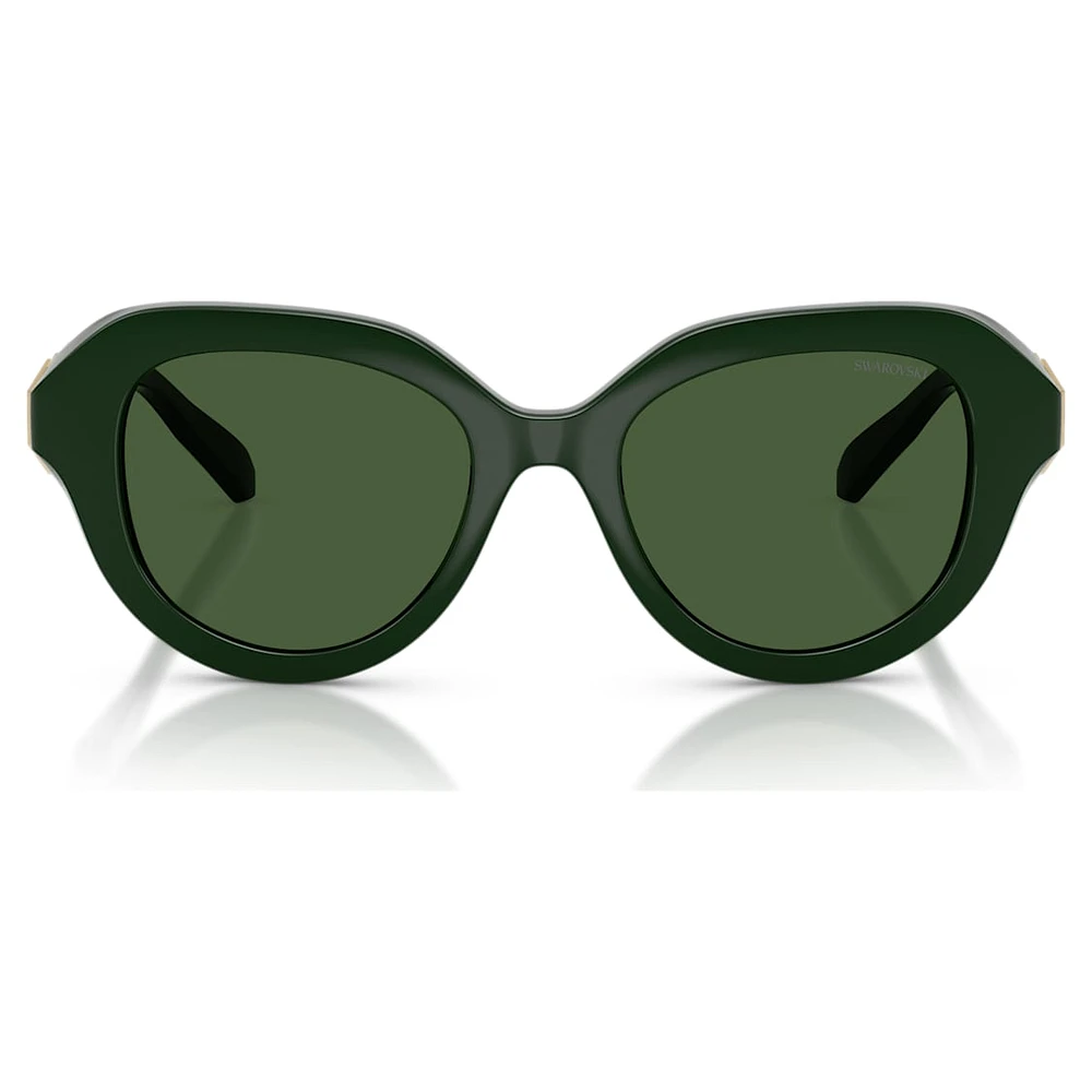 Sunglasses, Round shape, Green by SWAROVSKI