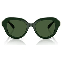 Sunglasses, Round shape, Green by SWAROVSKI