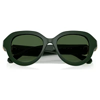 Sunglasses, Round shape, Green by SWAROVSKI