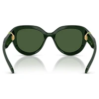 Sunglasses, Round shape, Green by SWAROVSKI
