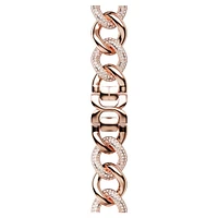 Sparkling chain strap, For Apple Watch® 40 mm & 41mm, Rose gold-tone finish by SWAROVSKI