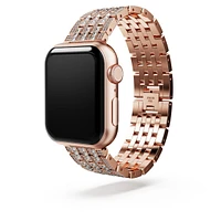 Sparkling princess strap, For Apple Watch® 40 mm & 41mm, Rose gold tone, Rose gold-tone finish by SWAROVSKI