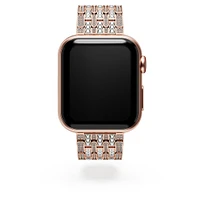 Sparkling princess strap, For Apple Watch® 40 mm & 41mm, Rose gold tone, Rose gold-tone finish by SWAROVSKI