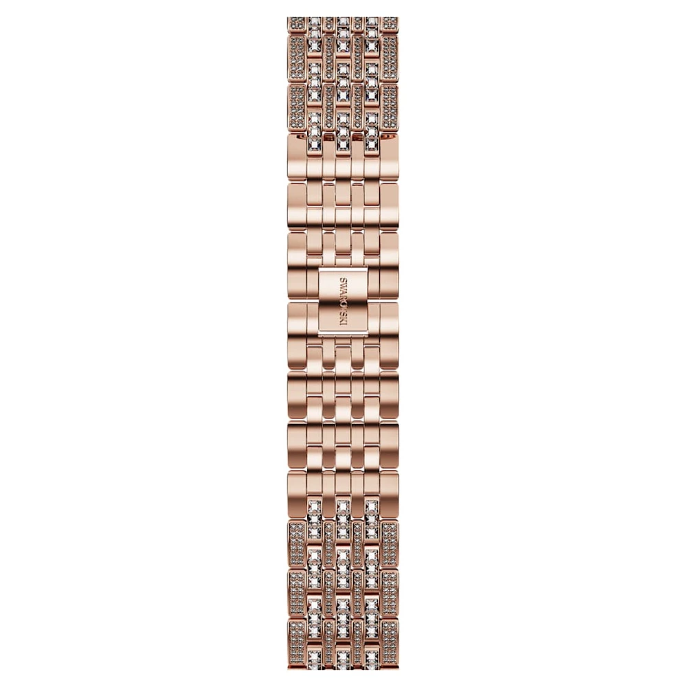 Sparkling princess strap, For Apple Watch® 40 mm & 41mm, Rose gold tone, Rose gold-tone finish by SWAROVSKI