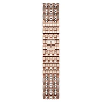 Sparkling princess strap, For Apple Watch® 40 mm & 41mm, Rose gold tone, Rose gold-tone finish by SWAROVSKI