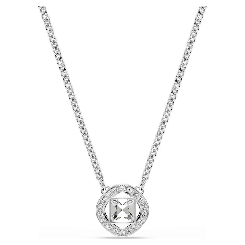 Una Angelic pendant, Mixed cuts, White, Rhodium plated by SWAROVSKI