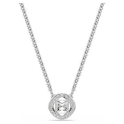 Una Angelic pendant, Mixed cuts, White, Rhodium plated by SWAROVSKI