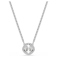 Una Angelic pendant, Mixed cuts, White, Rhodium plated by SWAROVSKI