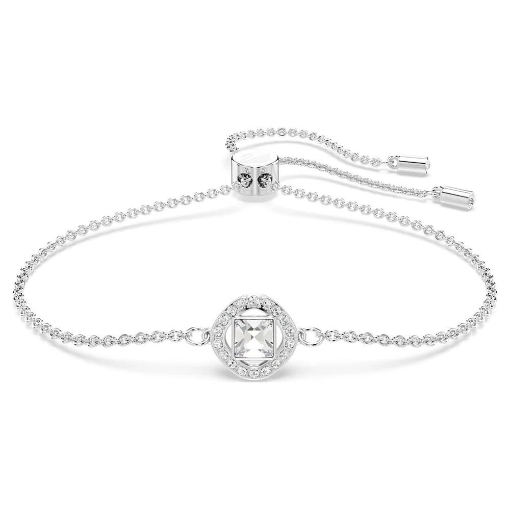 Una Angelic bracelet, Mixed cuts, White, Rhodium plated by SWAROVSKI