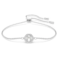 Una Angelic bracelet, Mixed cuts, White, Rhodium plated by SWAROVSKI