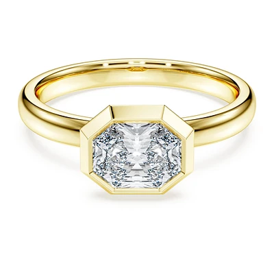 Eternity bezel ring, Lab-grown diamonds ct tw, Octagon shape
