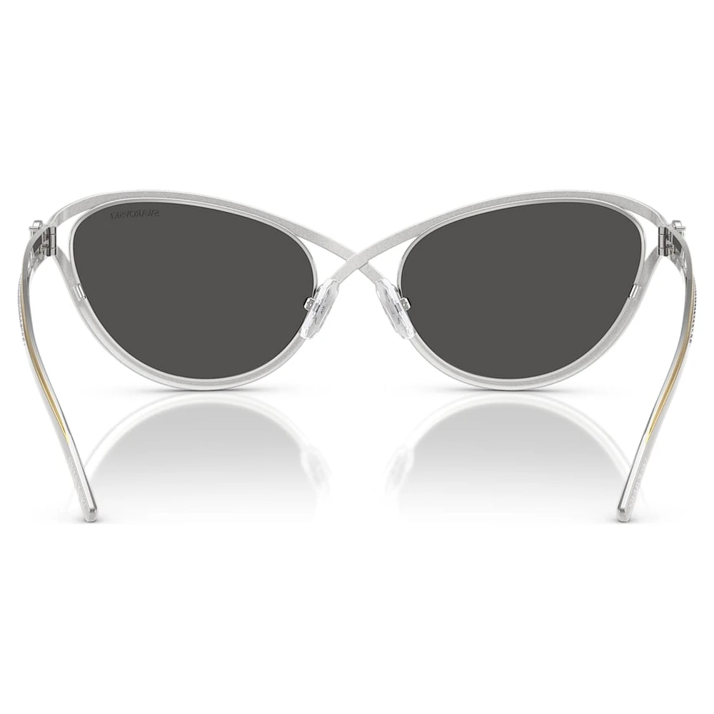 Sunglasses, Cat-Eye shape, SK7025, Silver Tone by SWAROVSKI