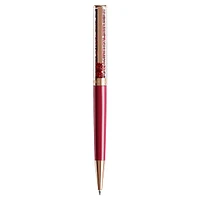 Crystalline ballpoint pen, Red, Pink lacquered, rose gold-tone plated by SWAROVSKI