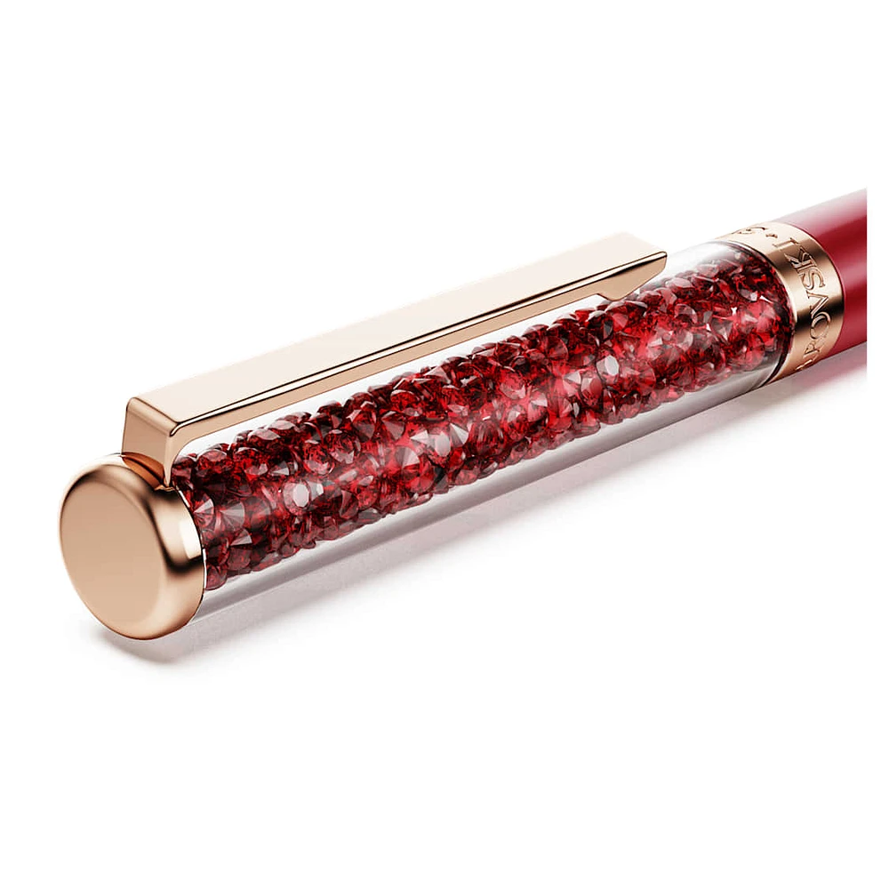 Crystalline ballpoint pen, Red, Pink lacquered, rose gold-tone plated by SWAROVSKI