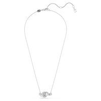 Matrix pendant, Baguette cut, Knot, White, Rhodium plated by SWAROVSKI