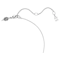 Matrix pendant, Baguette cut, Knot, White, Rhodium plated by SWAROVSKI