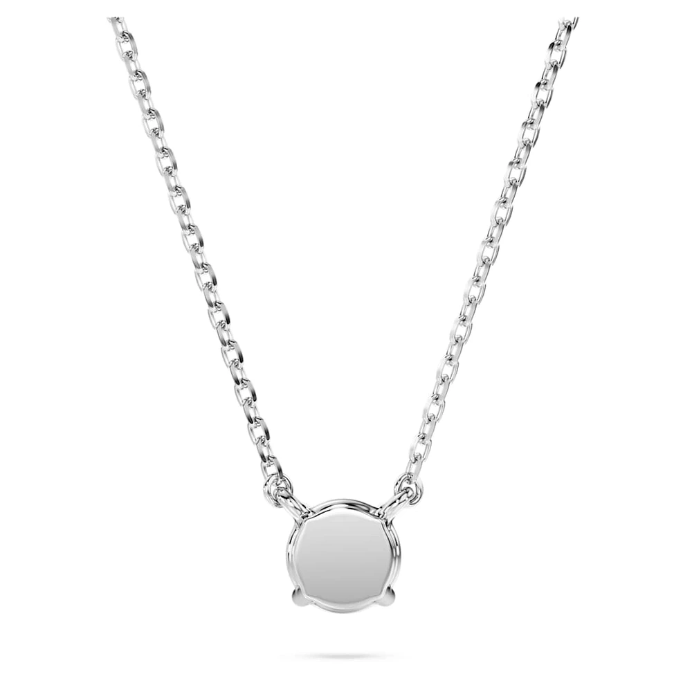 Eternity pendant, Lab-grown diamonds 0.5 ct tw, Round shape, Sterling silver by SWAROVSKI