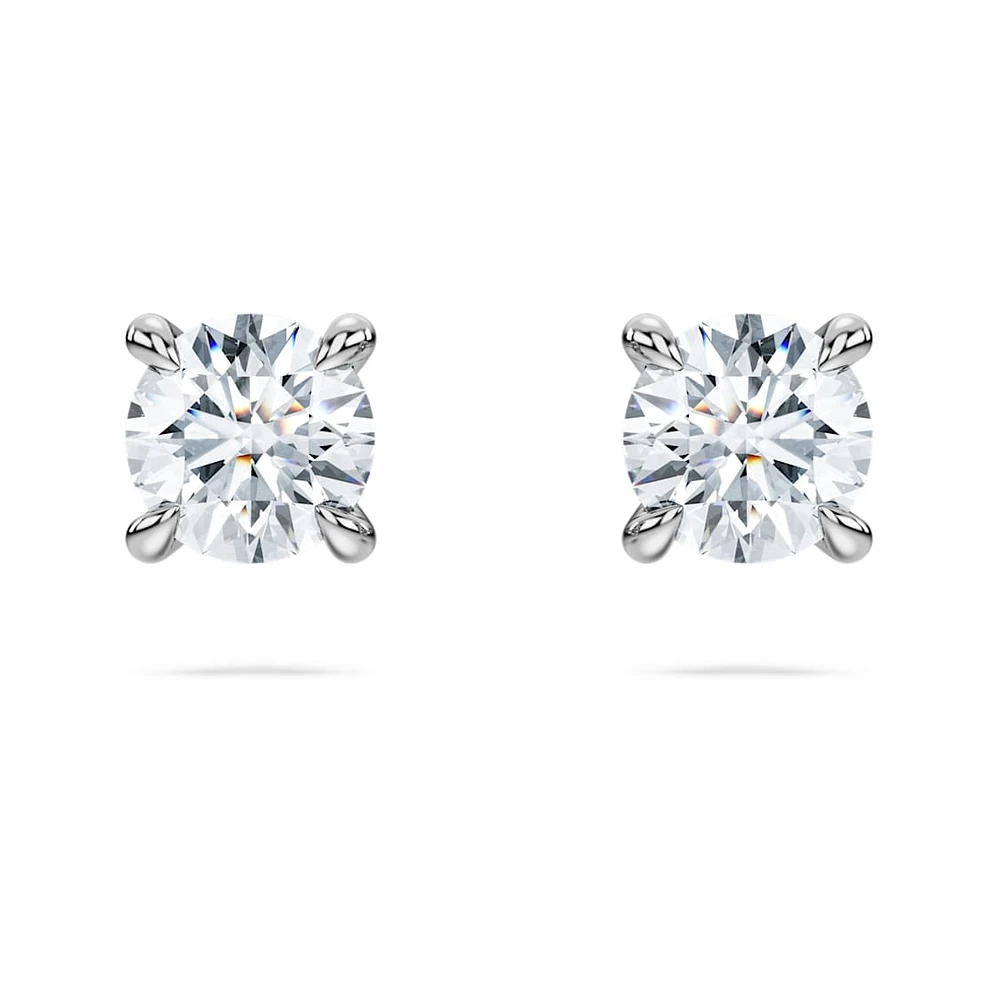 Eternity stud earrings, Lab-grown diamonds 0.52 ct tw, Round shape, Sterling silver by SWAROVSKI